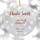 Beunruhigende Weihnachtself-Keramik Ornament