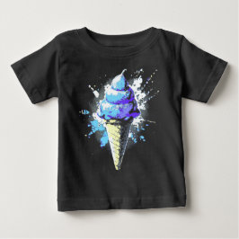 Beunruhigender Abstrakter Eiscreme-Spritzer Baby T-shirt