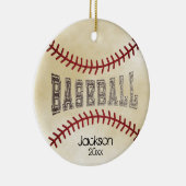 Beunruhigender Baseball-⚾ Keramikornament (Rechts)