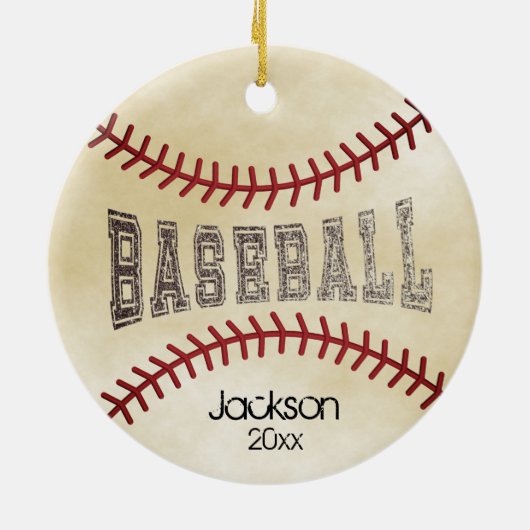 Beunruhigender Baseball-⚾ Keramikornament (Hinten)