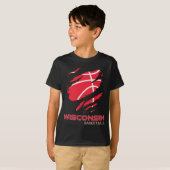 Beunruhigender Basketball Der Badger Staat Zuhause T-Shirt (Vorne ganz)