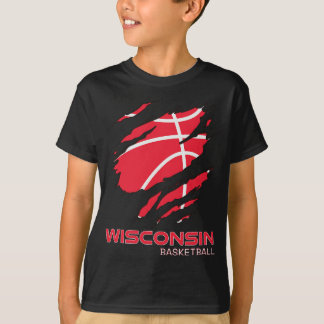 Beunruhigender Basketball Der Badger Staat Zuhause T-Shirt