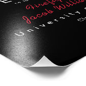 Beunruhigender Red Thin Line American Flag Abschlu Fotodruck (Ecke)