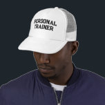 Beunruhigender Text Mens Personal Trainer Baseball Truckerkappe<br><div class="desc">Laden Sie hier Ihr Image Company Logo große gestörte Schriftart Text hier Elegante moderne Vorlage Herren's Women's Unisex Schwarz-weiß Baseball Cap / Personal Trainer Trucker Hut.</div>