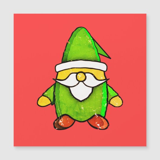 Beunruhigender Vintager Zeitungsprint Grüner Genom Magnetkarte (Vorderseite)