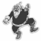 Beunruhigender Weihnachtsmann Aufkleber (Vorderseite)