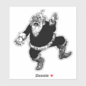 Beunruhigender Weihnachtsmann Aufkleber (Blatt)