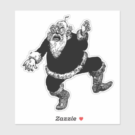 Beunruhigender Weihnachtsmann Aufkleber (Blatt)