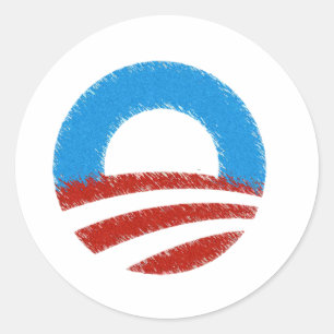Beunruhigendes Obama-Symbol Runder Aufkleber