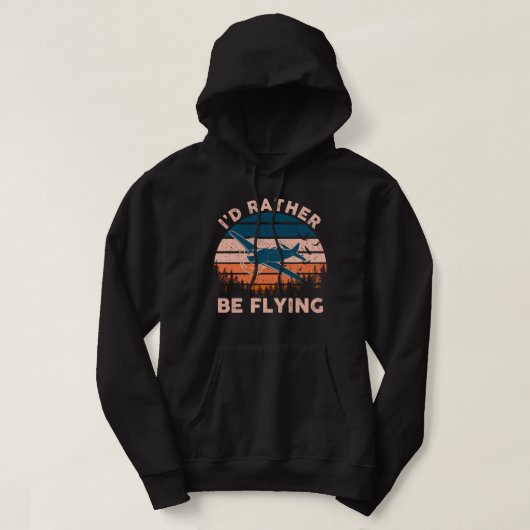 Beunruhigt, ich würde eher fliegen lustige Flugzeu Hoodie (Design vorne)