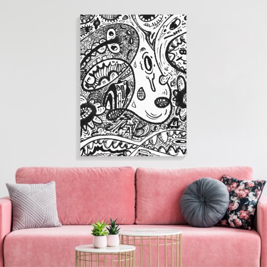 beunruhigt leinwanddruck (Insitu (Wohnzimmer))