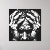 beunruhigt leinwanddruck (Vorderseite)