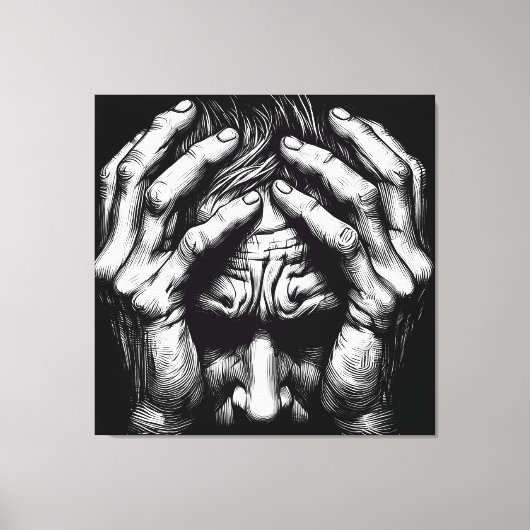 beunruhigt leinwanddruck (Vorderseite)