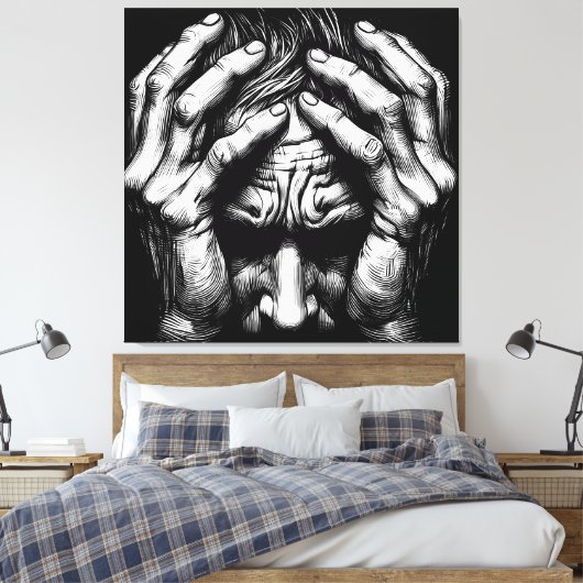 beunruhigt leinwanddruck (Insitu (Schlafzimmer))