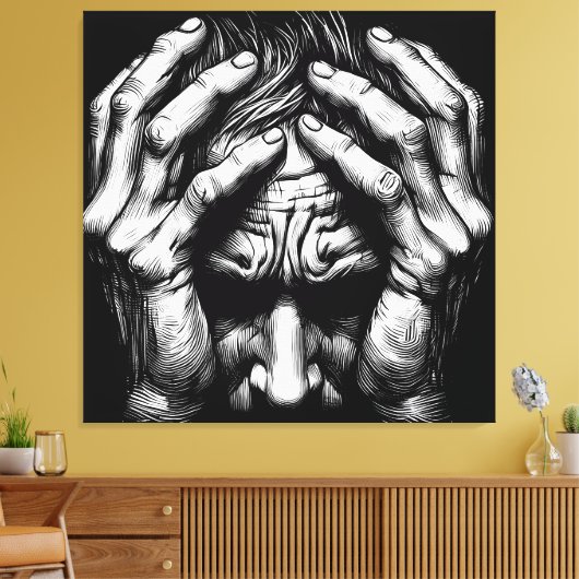 beunruhigt leinwanddruck (Insitu (Wohnzimmer))