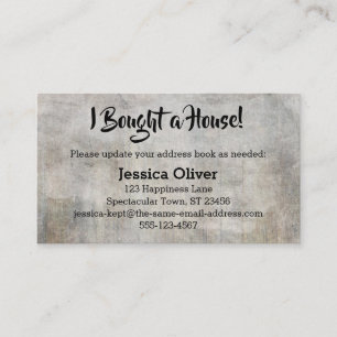 Beunruhigt, rustikal "ich kaufte ein Haus!" Karte