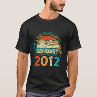 Beunruhigt Vintag Phantastisch seit Januar 2012 9 T-Shirt