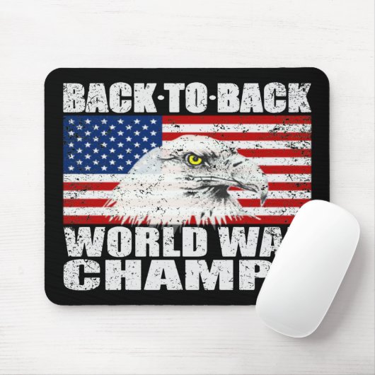 Beunruhigt zurück zu hinteren Weltkrieg-Champions Mousepad (Mit Mouse)