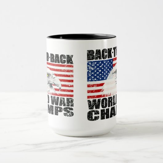 Beunruhigt zurück zu hinteren Weltkrieg-Champions Tasse (Zentrum)
