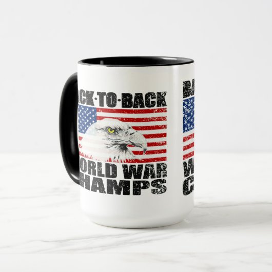 Beunruhigt zurück zu hinteren Weltkrieg-Champions Tasse (Vorderseite Links)