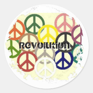 Beunruhigte 2 runde Sticker