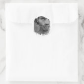 Beunruhigte 2 runde Sticker (Tasche)