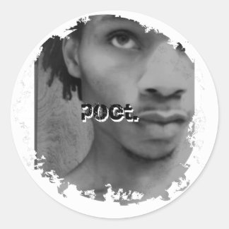 Beunruhigte 2 runde Sticker