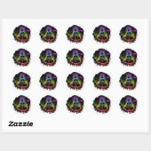 Beunruhigte 2 runde Sticker (Blatt)