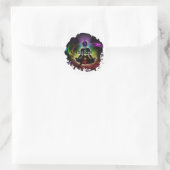 Beunruhigte 2 runde Sticker (Tasche)