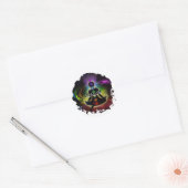 Beunruhigte 2 runde Sticker (Umschlag)