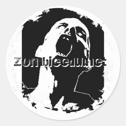 Beunruhigte 2 runde Sticker (Vorderseite)