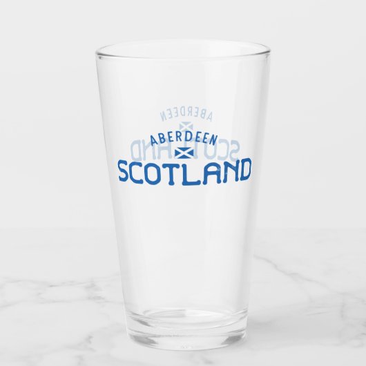Beunruhigte Aberdeen Schottland Glas (Vorderseite)