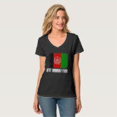 Beunruhigte Afghanistan-Flagge Beste Mommy-Ever-Fa T-Shirt (Vorderseite Vollansicht)