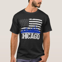 Beunruhigte amerikanische Flagge Chicagos Skyline