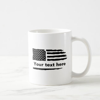 Beunruhigte amerikanische Flagge - Personalisiert Kaffeetasse
