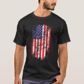Beunruhigte amerikanische Flagge T Shirt Faded USA (Vorderseite)