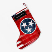 Beunruhigte amerikanische Flagge u. Flagge von Kleiner Weihnachtsstrumpf (Rückseite (Hängend))