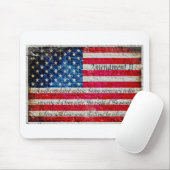 Beunruhigte amerikanische Flagge und zweite Mousepad (Mit Mouse)