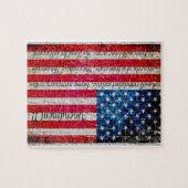 Beunruhigte amerikanische Flagge und zweite Puzzle (Horizontal)