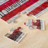 Beunruhigte amerikanische Flagge und zweite Puzzle (Seite)