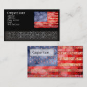 Beunruhigte amerikanische Flagge Visitenkarte (Vorne/Hinten)