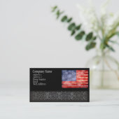 Beunruhigte amerikanische Flagge Visitenkarte (Stehend Vorderseite)