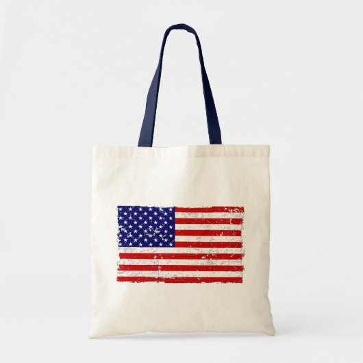 Beunruhigte amerikanische Flaggen-Taschen-Tasche Tragetasche (Vorne)