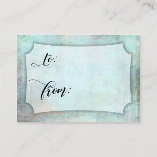 Beunruhigte Aqua-Anzeige ohne Wrap-Brautparty-Kart Begleitkarte (Rückseite)