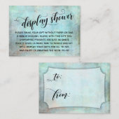 Beunruhigte Aqua-Anzeige ohne Wrap-Brautparty-Kart Begleitkarte (Vorne/Hinten)