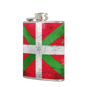 Beunruhigte baskische Flagge der Art: Ikurriña, Flachmann (Links)