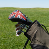 Beunruhigte britische Flagge Mit Monogramm Golf Headcover (In SItu)