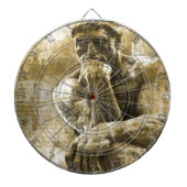 Beunruhigte Bronzestatue Auguste Rodin der Denker Dartscheibe (vorne)