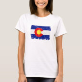 Beunruhigte Colorado-Flagge T-Shirt (Vorderseite)