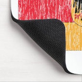 Beunruhigte deutsche Flagge Mousepad (Ecke)